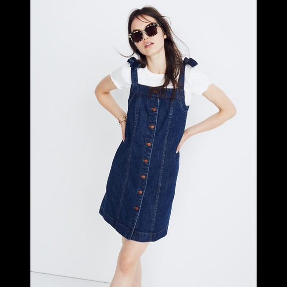 Madewell Dresses & Skirts - - Madewell Denim Tie-Strap Mini Dress
